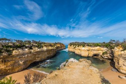 View of the Loch Ard Gorge in Port Campbell, Victoria, Australia