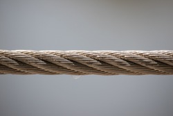 Close up of Steel Wire Ropes on blur background.