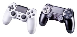 Set of video game joysticks gamepad isolated on a white background, concept of playing games or watching TV.