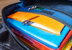 Backpack with school supplies for back to school