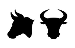 Bull bison icon vector illustration isolated on white background