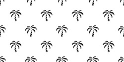 palm tree seamless pattern coconut tree vector island tropical summer ocean beach scarf isolated tile background repeat wallpaper cartoon white illustration design