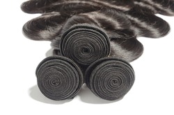 close up texture body wave black human hair weaves extensions bundles