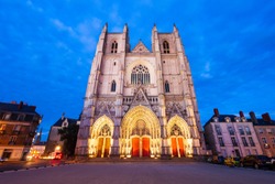 Nantes Cathedral or the Cathedral of St. Peter and St. Paul of Nantes in Nantes city, Pays de la Loire in France