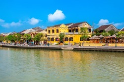Hoi An ancient town riverfront in Quang Nam Province of Vietnam