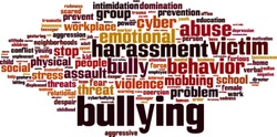 Bullying word cloud concept. Vector illustration