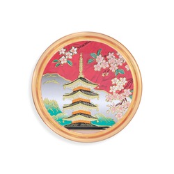 Souvenir (magnet) from Japan isolated on white background. Design element with clipping path