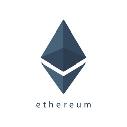 Ethereum logo - cryptocurrency. Vector first altcoin icon.