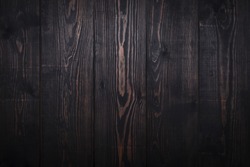 Old dark brown wooden plank background. Vintage and retro style.