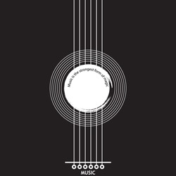 Musical poster for your design. Music elements design for card, invitation, flyer. Music background vector illustration. Guitar elements. 