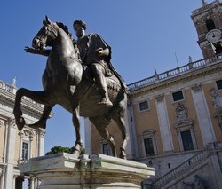 Marcus Aurelius in Piazza del Campidoglio in Rome