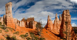 Panorama of Queens Stone Garden, Bryce Canyon National Park, Utah
