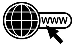 Black web vector icon on white background