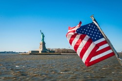 Statue of Liberty in Liberty Island, New York City, United States of America.