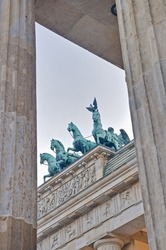 The Brandenburger Tor (Brandenburg Gate) is the ancient gateway to Berlin, Germany