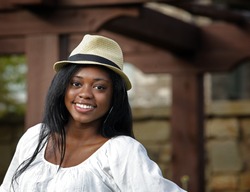 Beautiful African-American teenage girl