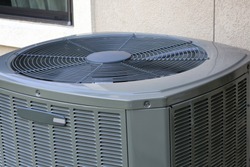 Close up of High efficiency modern AC-heater unit 