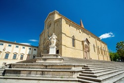 Arezzo cathedral and Medici monument, Italy
