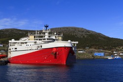 Offshore seismic vessel in the port 
