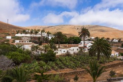 Town of Betancuria. View to the southern part of the town. Fuerteventura. Canary Islands. Spain.