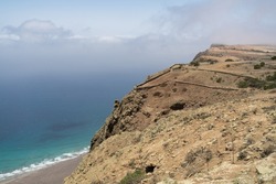 Natural landscape of Lanzarote. View from the observation deck - Mirador de El Risco de Famara.