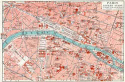 Map of central Paris. Publication of the book 