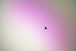 Mouse cursor on matrix of display, close up macro shot