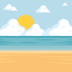 beautiful landscape summer time on the beach design