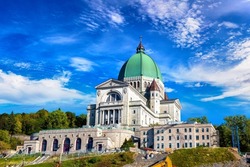 Saint Joseph Oratory in Montreal in a sunny day, Quebec, Canada