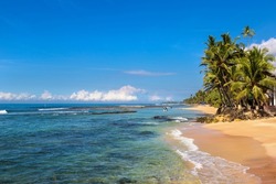 Beach in a sunny day in Sri Lanka