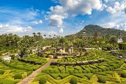 Nong Nooch Tropical Botanical Garden, Pattaya, Thailand in a sunny day
