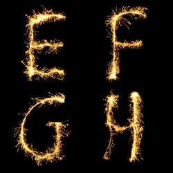 Real Sparkler Alphabet. See other letters in my portfolio.
