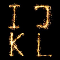 Real Sparkler Alphabet. See other letters in my portfolio. I J K L