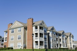 Typical apartment building in suburban area