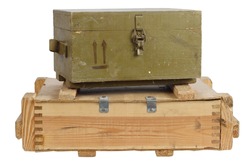 army box of ammunition isolated