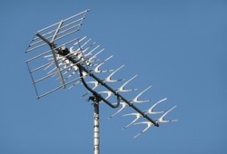 TV aerial on a rooftop