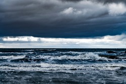 Stormy day on Baltic sea.