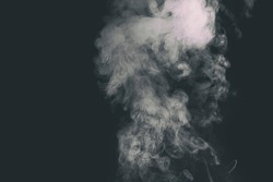 Beautiful smoke in the dark room