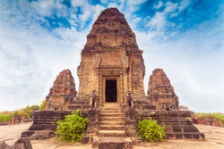 Ancient buddhist khmer temple in Angkor Wat, Cambodia. Pre Rup Prasat