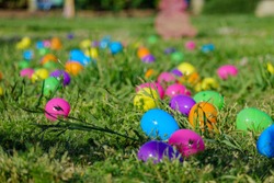 The park had decorate as Easter theme at Los Angeles, California