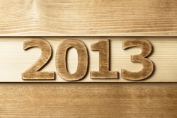 2013 year made of wood