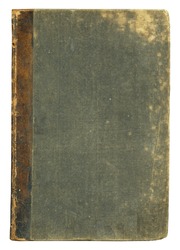 Blank old book cover, isolated.