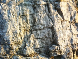 Cliff face close up in France.