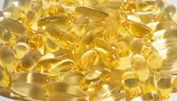 Food supplement oil filled fish oil, omega 3, omega 6, omega 9, vitamin A, vitamin D, vitamin E, flaxseed oil. 