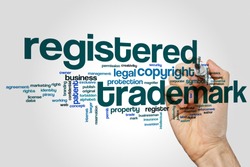 Registered trademark word cloud concept