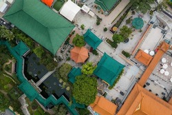 Top down view of Wong Tai Sin temple