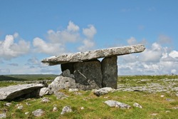 Poulnabrone Portal Dolmen is an ancient stone tomb in Ireland