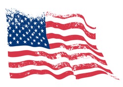 USA American grunge flag.