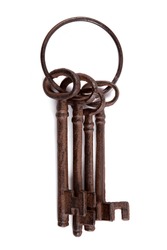 Cast iron keys on a ring.