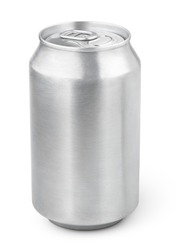 330 ml aluminum beverage drink soda can isolated on white background. 330ml aluminum soda can with clipping path